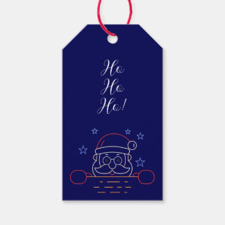 Kerstman in Schoorsteen Cadeaubijslagen Cadeaulabel