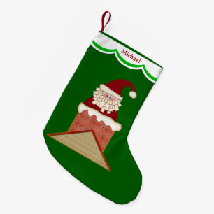 Kerstman in Schoorsteen Persoonlijk Kleine Kerstsok