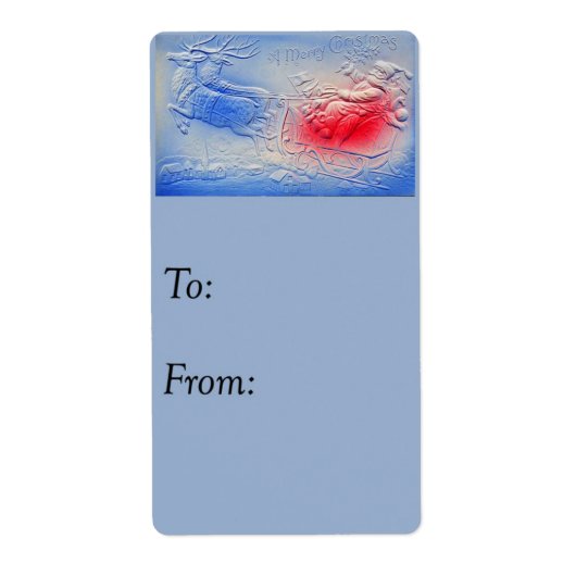  kerstman in Slaapgeschut Label (Voorkant)