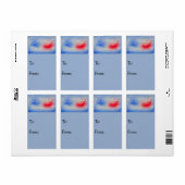  kerstman in Slaapgeschut Label (Full Sheet)