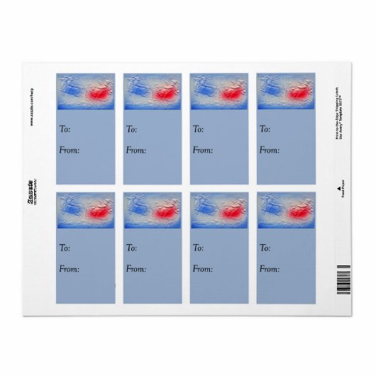  kerstman in Slaapgeschut Label (Full Sheet)