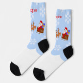 Kerstman In Slede Ontwerp Kerstmis Sokken (Links)