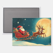 Kerstman in slee magneet (Voorkant / Achterkant)