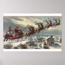  Kerstman in Sleigh Flying