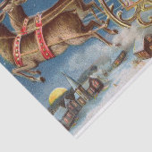  kerstman in Sleigh Flying Tissuepapier (Detail)