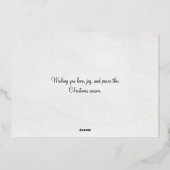  kerstman in Sleigh Merry Gold Folie Feestdagenkaart (Achterkant)