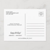 Kerstman in sneeuw en mooi wit beer Feestdagenkaart (Achterkant)