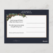 Kerstman in Sneeuw met Kinderen & Paraplu Briefkaart (Achterkant)