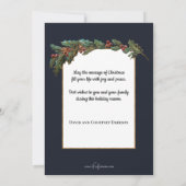 Kerstman in Sneeuw met Kinderen & Paraplu Feestdagenkaart (Achterkant)