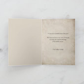  kerstman in sneeuw met Yule Log Feestdagen Kaart (Binnen)