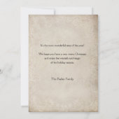 kerstman in sneeuw met Yule Log Feestdagenkaart (Achterkant)