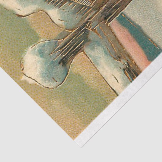  kerstman in sneeuw tissuepapier (Detail)