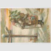  kerstman in sneeuw tissuepapier (Voorkant)