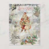  kerstman in sneeuwkraakbeen feestdagenkaart (Voorkant)