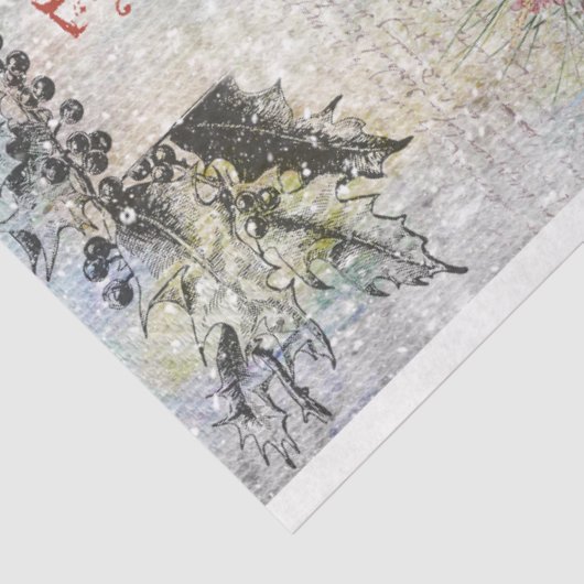  kerstman in sneeuwkraakbeen tissuepapier (Detail)