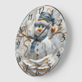 Kerstman in Snowflakes Grote Klok (Hoek)