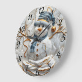 Kerstman in Snowflakes Grote Klok (Hoek)