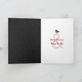 kerstman in Snowflakes Holiday Card Feestdagen Kaart (Binnen)