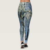 kerstman in Snowy Bossen Winter Leggings (Achterkant)