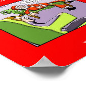 Kerstman in therapie Grappige kerstposters Poster (Hoek)