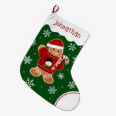 Kerstman in trui grote kerstsok (Voorkant (Hangend))