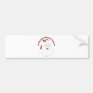 Kerstman in vintage stijl Deze Kerstman gelooft in Bumpersticker