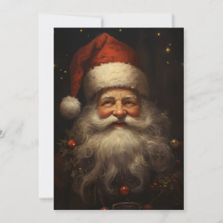 Kerstman in vintage stijl feestdagenkaart
