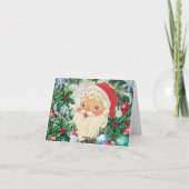 Kerstman in vintage stijl kaart (Achterkant)