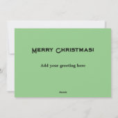 Kerstman in vliegende slee uit het verleden feestdagenkaart (Achterkant)