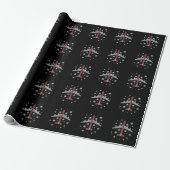 Kerstman in vliegtuigruit cadeaupapier (Uitgerold)