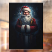 Kerstman in volledige mantel raamsticker (Vel 2)