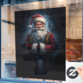 Kerstman in volledige mantel raamsticker (Cafe Raam)