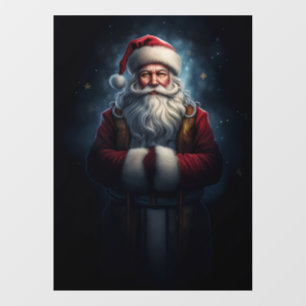 Kerstman in volledige mantel raamsticker