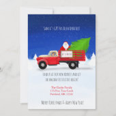 Kerstman in  vrachtwagen met Kerstboom die bewegen Aankondiging (Voorkant)