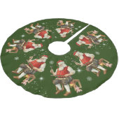 Kerstman in werkplaats slee sneeuwvlokken   kerstboom rok (Gekanteld)