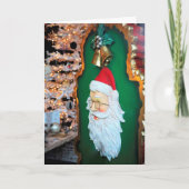 Kerstman in winkelruit  kaart (Voorkant)