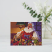  Kerstman in zijn atelier Feestdagenkaart (Staand voorkant)