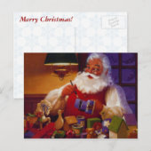  Kerstman in zijn atelier Feestdagenkaart (Voorkant / Achterkant)