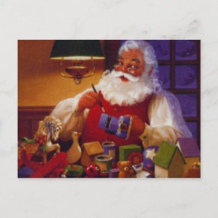  Kerstman in zijn atelier Feestdagenkaart