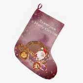 Kerstman in zijn auto met Kerstmis Grote Kerstsok (Voorkant (Hangend))