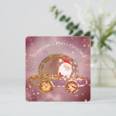 Kerstman in zijn auto met Kerstmis Kaart (Staand voorkant)