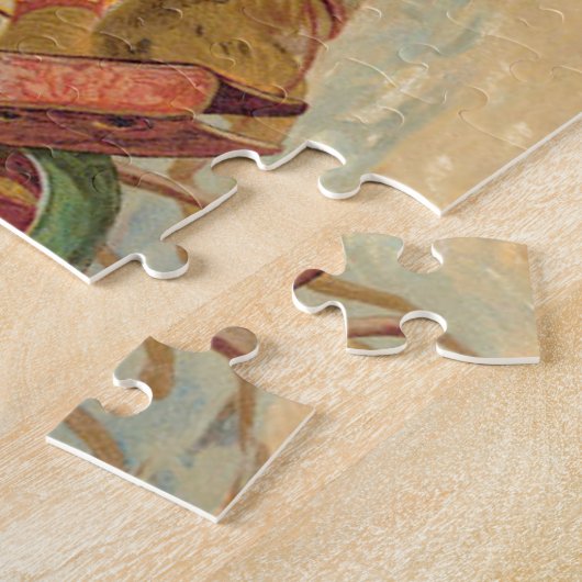  kerstman in zijn rendierslee legpuzzel (Zijkant)