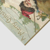 Kerstman in zijn slee tissuepapier (Detail)