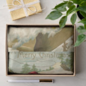 Kerstman in zijn slee tissuepapier (Geschenk)