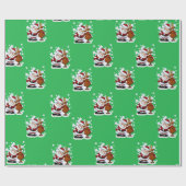 Kerstman Inpakpapier (Vlak)