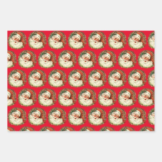 kerstman inpakpapier vel (Voorkant 3)