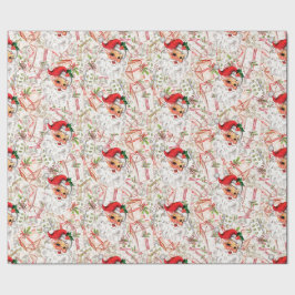 Kerstman Inpakpapier Vintage