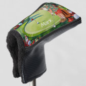 Kerstman is aan het golfen Hawaï shirt Golfheadcover (3/4 voorkant)