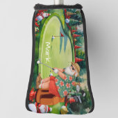 Kerstman is aan het golfen Hawaï shirt Golfheadcover (Draai 90)
