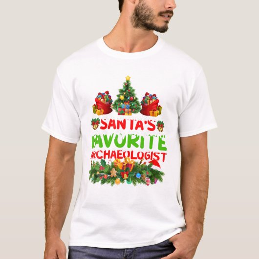 Kerstman is favoriet t-shirt (Voorkant)